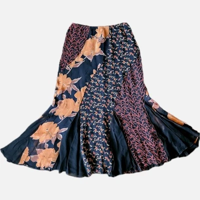 Maxi Boho Floral Retazos WhimsiGoth Mujer Talla 6 Festival Hada Fluido Cabaña Foto 1 de 4