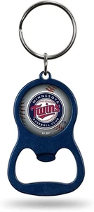 Minnesota Twins Premium Solid Metal Bottle Opener Keychain, Key Ring, Team Color - Picture 1 of 1