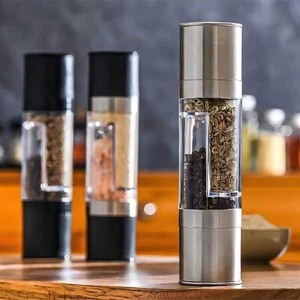 Stainless Steel 2 in 1 Salt and Pepper Grinder Mill with Adjustable Coarseness - Picture 1 of 11