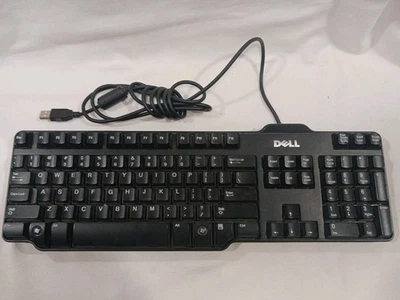 Dell Keyboard L100 Sk-8115 USB Wired Mechanical Full Sized Standard 104 Tested  - Image 1 of 4
