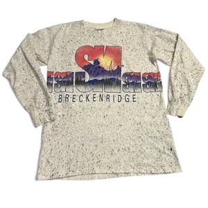 Camiseta DE COLECCIÓN Ski Breckenridge Colorado Grande Gris Hecha en EE. UU. Talla Grande Oneita - Imagen 1 de 9