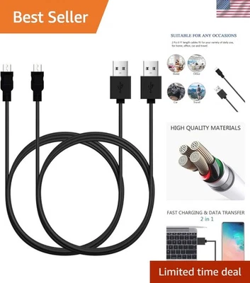 High-Speed 6FT Micro USB Cable Pack - Rapid Charge Android Phones & More - Image 1 of 4