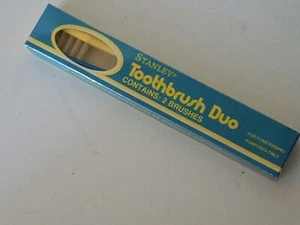 Vintage Toothbrush Duo w/ 2 Brushes Stanley Home Products - NEW - Picture 1 of 3