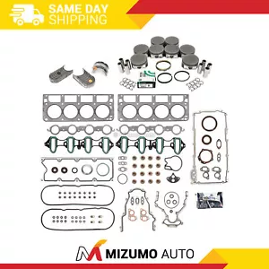Full Gasket Set Pistons Bearings Fit 00-04 Chevrolet GMC Buick Cadillac 4.8L - Picture 1 of 12