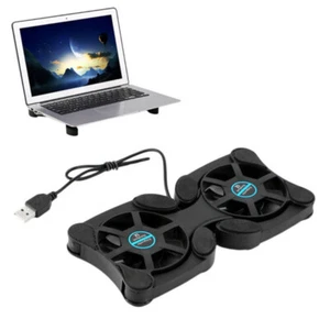 USB fan cooler 2 fan cooling charging board for portable computer notebook - Picture 1 of 8