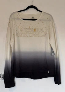 Neu mit Etikett Disney Aladdin Jasmine A Whole New World langärmliges ombriertes Damenshirt XL - Bild 1 von 5