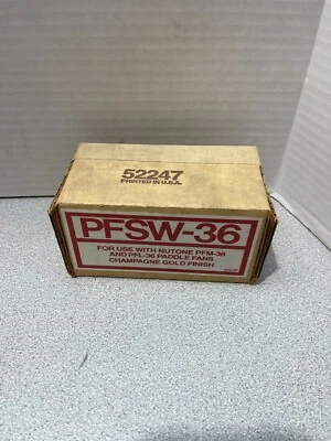 VINTAGE NUTONE PFSW-36 Ventilador de Paleta Control de Velocidad Nuevo Antiguo Stock Perilla Esfera Dorada Foto 1 de 2