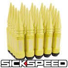 Sickspeed 20Pc Yellow Spiked Aluminum Extended 108Mm 3 Pc Lug Nuts 12X1.5 N17