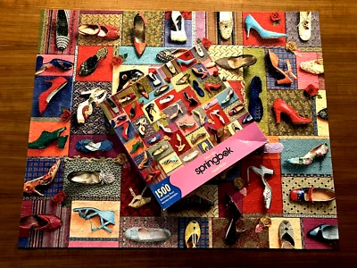 Vintage Complete 1500 Piece SPRINGBOK SHOES! SHOES! SHOES! Jigsaw Puzzle  2001 - Image 1 of 4