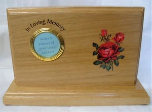 FUNERAL OR CREMATION KEEPSAKE PANEL--PICTURE FRAME--FLOWER TRANSFER - Picture 1 of 2