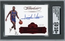 ISIAH THOMAS 2015-16 FLAWLESS Autograph ON-CARD Ruby Auto SGC 10 *PSA pop 0*