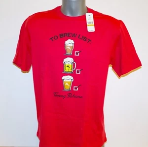 NWT Tommy Bahama To Brew List SMALL T-shirt MSRP $49.50 Red - Picture 1 of 4