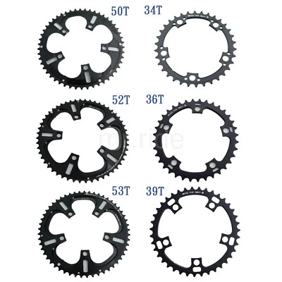 DRIVELINE Chainring 2x10 Speed 5339/5236/5034T BCD 110MM Black fit Shimano Sram - Image 1 of 4