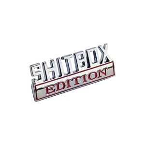 SHITBOX EDITION emblem Chrome Badges fits Chevy Honda Toyota Ford Car Truck - Picture 1 of 4