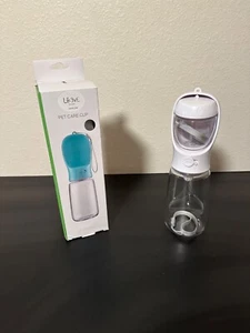 Brand New Dog Water Bottle W/Food Cup, Safe, Easy Handle, Big Trough, Leak Proof - Picture 1 of 3