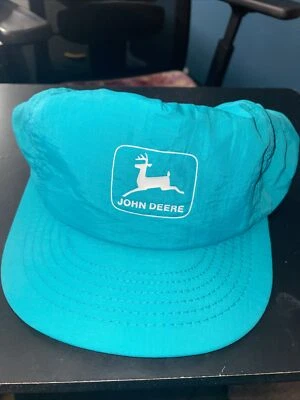 Sombrero Swingster John Deere Logo Neón Teal Snapback - Ajustable De Colección Foto 1 de 4