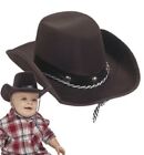 Bébé garçon chapeau de cowboy enfants chapeaux de cowgirl marron tout-petit, enfants bébé chapeau de cow-boy