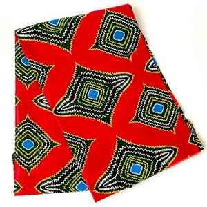 Afrikanischer Baumwolldruck Stoffe Ankara Wachs schöne Farben 1 Yard bis 6 Yards - Bild 1 von 3