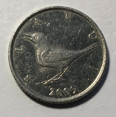 Croatia 2009 1 Kuna - Nightingale Bird & Pine Marten - Circulated Cover