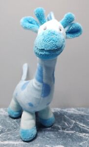 Gitzy Giraffe Baby Rattle Plush 10" Baby Toy Stuffed Animal Blue