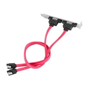 Dual Port SATA Serial Cable to ESATA Bracket Adapter Cable Z7A7 UK - Afbeelding 1 van 8