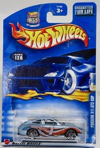 Hot Wheels Mainline/Colector #128 2003 Porsche 911 GT3 CUP Lt azul con cromo PR5Sp - Imagen 1 de 3