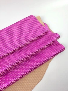 Metallic Pink Mermaid Scale Soft Leather - Picture 1 of 3