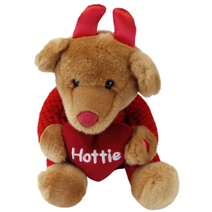 Valentine's Day Plush Bear - "Hottie" Heart - Devil Costume with Tail - Picture 1 of 8