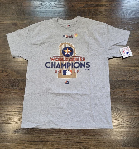 Houston Astros Majestic Men's 2017 World Series Champions Locker Room T-Shirt L Cover