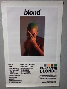 Frank Ocean Blonde Album Cover Canvas Poster Hip Hop Wall Art Room Aesthetic - Picture 1 of 1