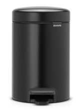 Brabantia Poubelle à Pédale Newicon 3L Noir Mat Durable de Salle Bain