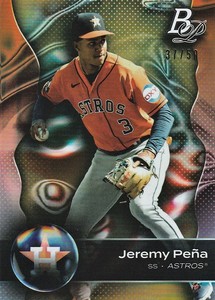 Jeremy Pena 2023 Bowman Platinum #23 "Gold" 37/50 SP