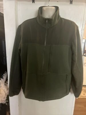 Propper Knitted Green Full Zip Jacket Zipper Sides 3 Pockets Sport Active XL/R  - Image 1 of 4