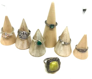8 x Vintage Silver Rings Bundle Mixed Styles and Sizes 28.2gram - Picture 1 of 11
