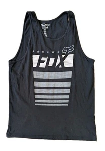 Fox Racing Mens XL Tank Top Black Logo **Hole Sewn On Bottom Side Seem** In Pics - Picture 1 of 6