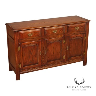 Bevan Funnell English Carved Oak Buffet Sideboard - Image 1 of 4