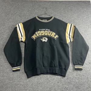 Missouri Tigers Sweatshirt Mens Medium Black Gold Crewneck Mizzou NCAA Lee Sport - Picture 1 of 5