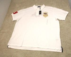 Neu mit Etikett Polo Ralph Lauren Stampede Mesh Poloshirt Herren 3XB Big weiß #3 - Bild 1 von 13