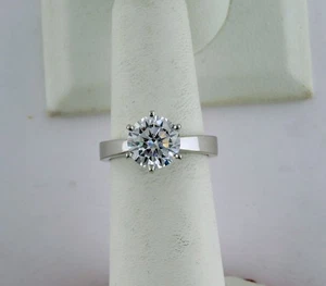 ANILLO SOLITARIO IGI CERT DIAMANTE CULTIVADO EN LABORATORIO 1CT ORO BLANCO 14K - Imagen 1 de 12
