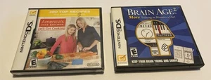 Nintendo DS 2 Video Games Brain Age 2 And America’s Test Kitchen - Picture 1 of 1