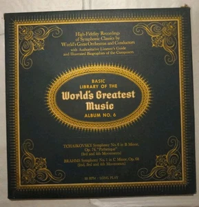 🎶 🎷 BASIC LIBRARY OF THE WORLD'S GREATEST MUSIC ALBUM NO 6 33 RPM RECORD 1958 - Picture 1 of 10