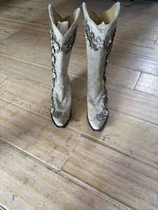 Corral Vintage Leder Stiefel Damen Größe 7,5 M Western Cowboy Boho - Bild 1 von 7