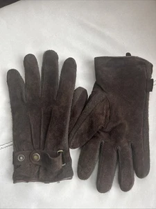 Vintage Dents Men’s Leather/suede Gloves - Brown, Tartan Inner Lining - Picture 1 of 5