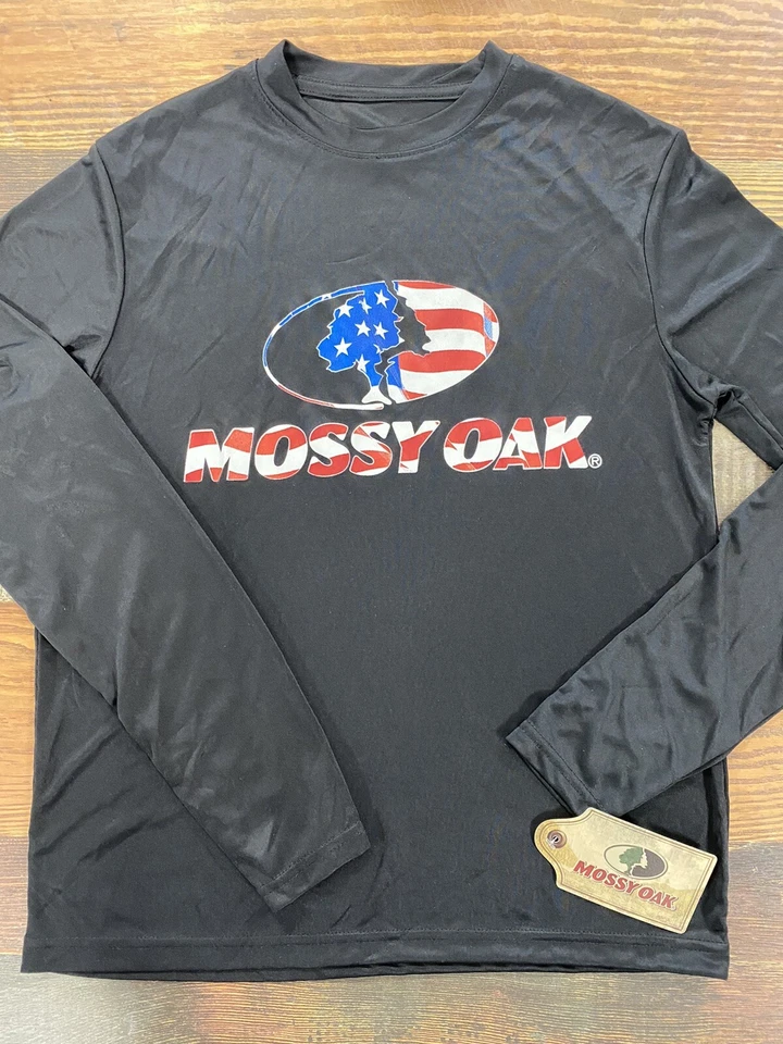 Mossy Oak Boys Black Long Sleeve Shirt. Size 18  NWT - Image 1 of 1