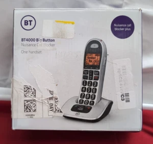 Téléphone BT sans fil gros bouton avec bloqueur d'appels nuisibles (boîte abîmée) - Photo 1/2