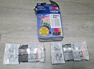 Brother LC205CL XXL Cyan and Magenta Ink Cartridges, EXP.DATE: 02/2024 - Image 1 of 3