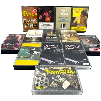 13 Music Cassette Tape Lot Collection Instrumental Big Band Swing Movie Classics - Image 1 of 4