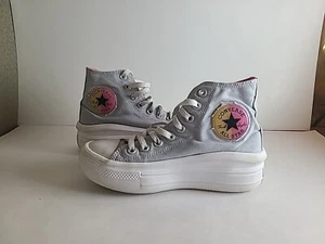 Converse A02495C CTAS Move Hi Gravel/Pink/White Size 5 Women's Platform Shoes  - Picture 1 of 10