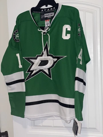 Dallas Stars Jamie Benn Jersey Size 48 Green White NHL Hockey Reebok New Cover