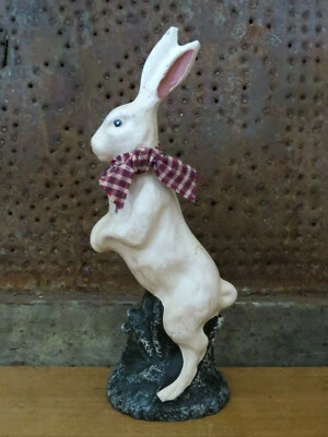 The Salem Collection White Country Primitive Rabbit Easter Bunny Rabbit Resin - Image 1 of 4
